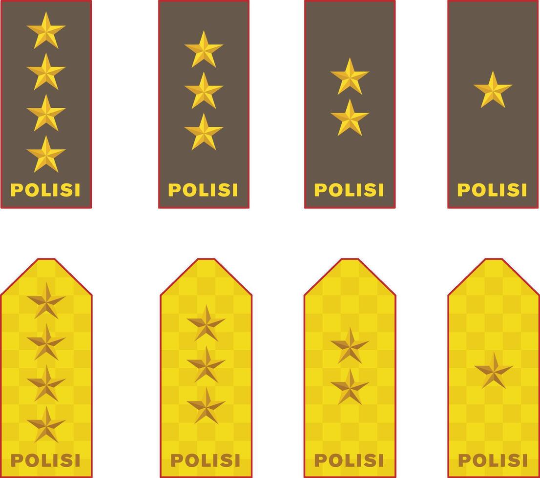 Indonesian Police Rank vector