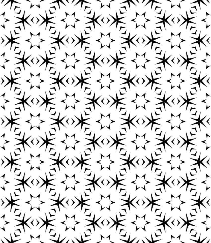 Black and white seamless abstract pattern. Background and backdrop. Grayscale ornamental design. vector