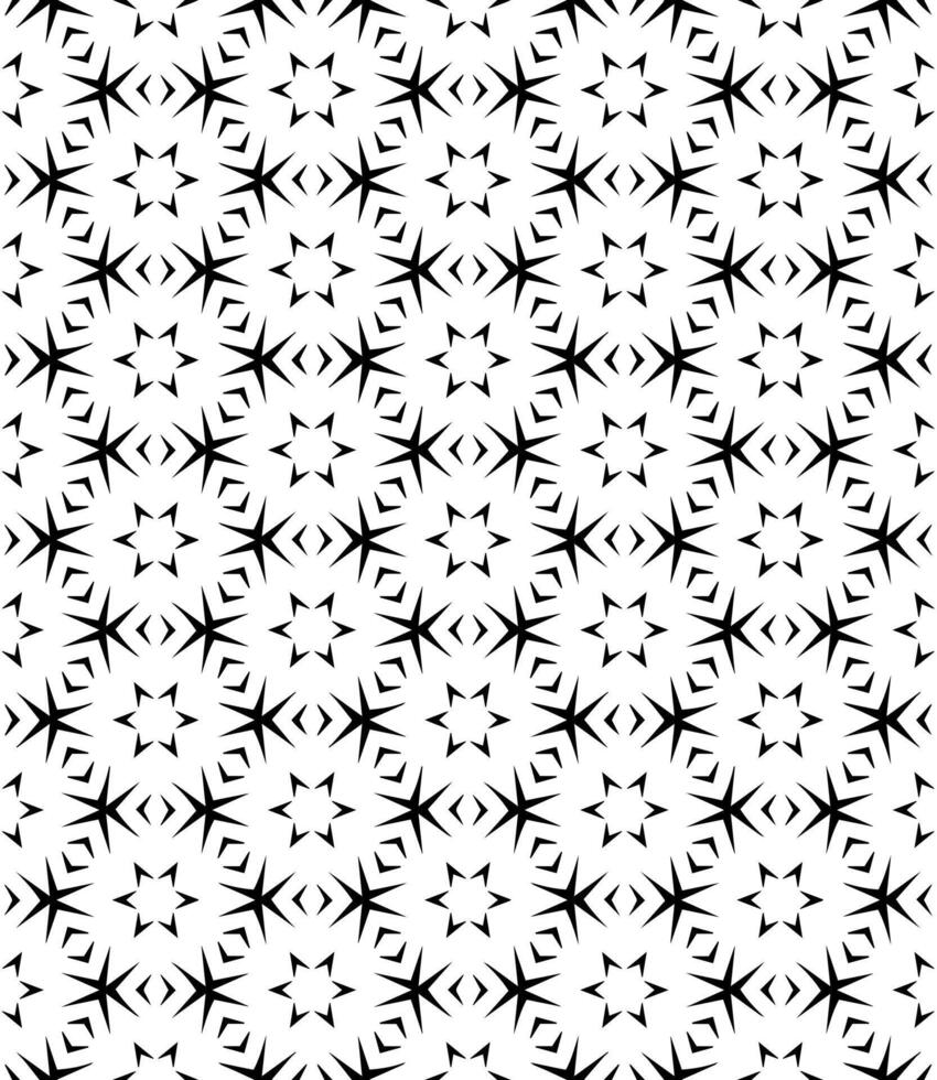 Black and white seamless abstract pattern. Background and backdrop. Grayscale ornamental design. vector