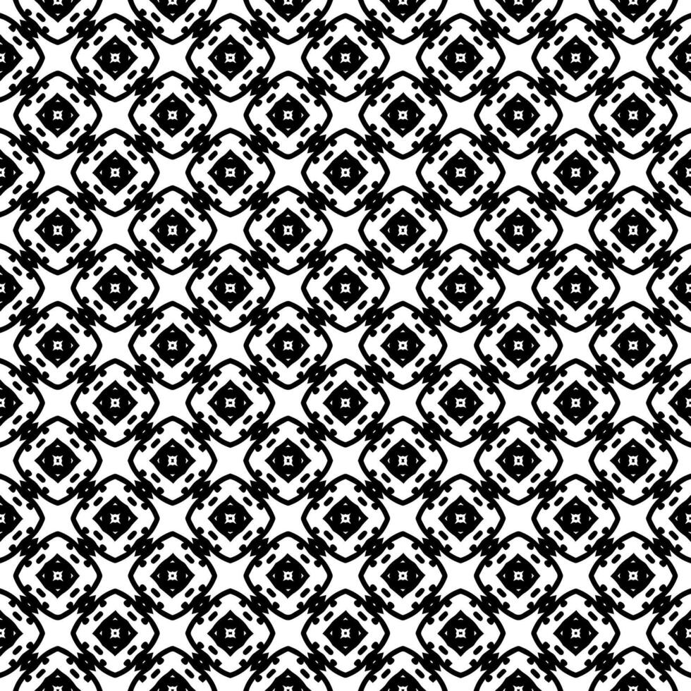 Black and white seamless abstract pattern. Background and backdrop. Grayscale ornamental design. vector