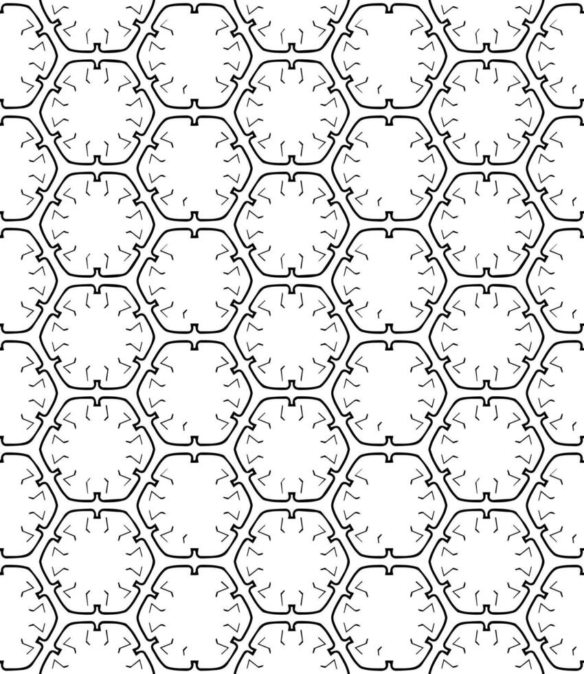 Black and white seamless abstract pattern. Background and backdrop. Grayscale ornamental design. vector