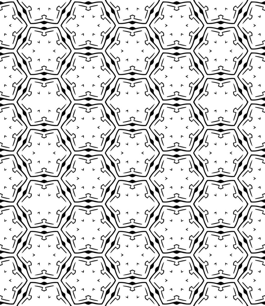 Black and white seamless abstract pattern. Background and backdrop. Grayscale ornamental design. vector