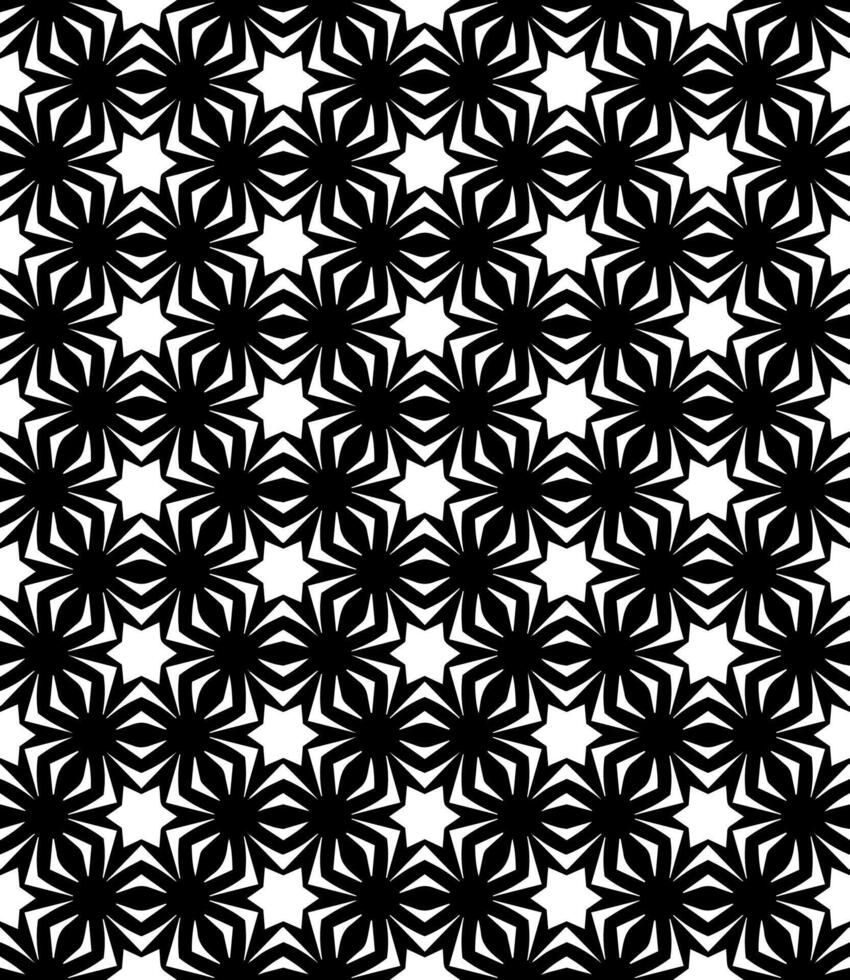 Black and white seamless abstract pattern. Background and backdrop. Grayscale ornamental design. vector