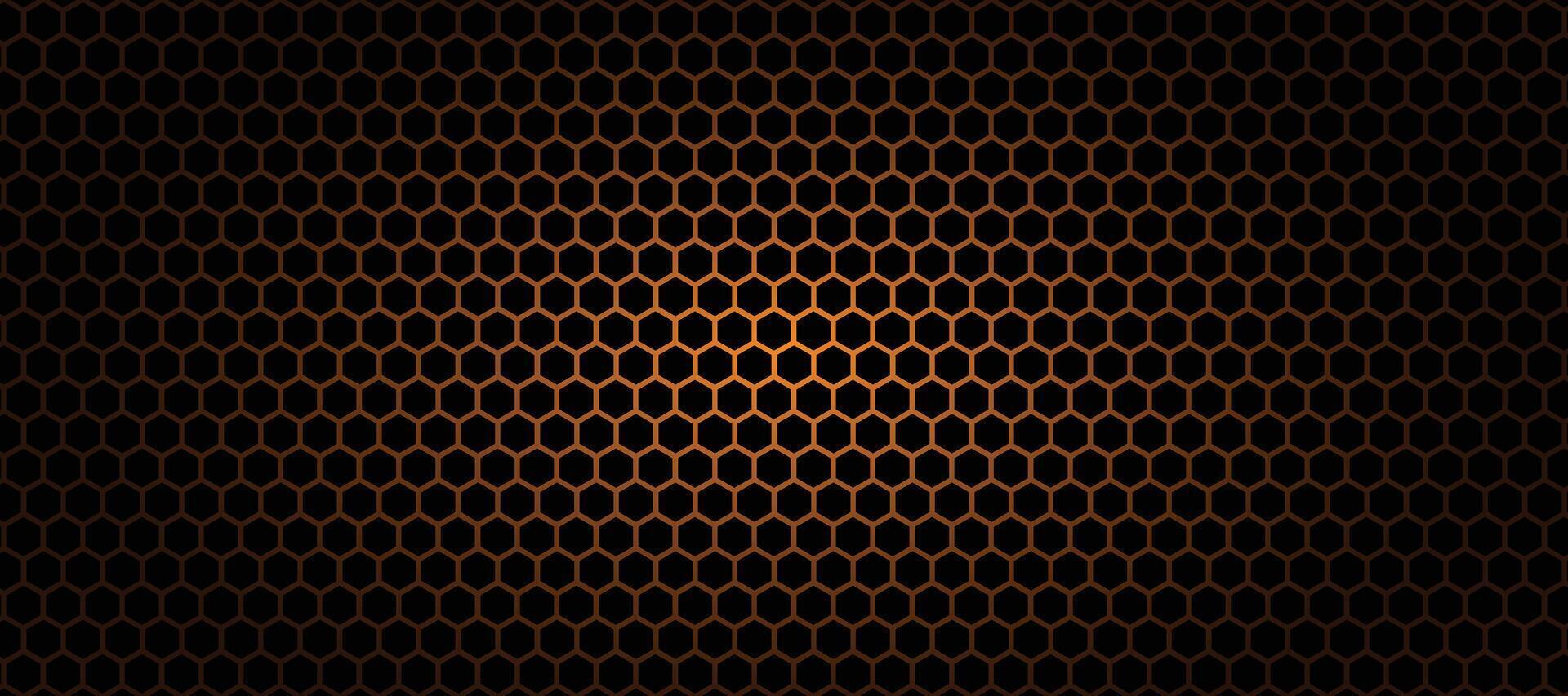 oscuro naranja hexagonal resumen antecedentes vector