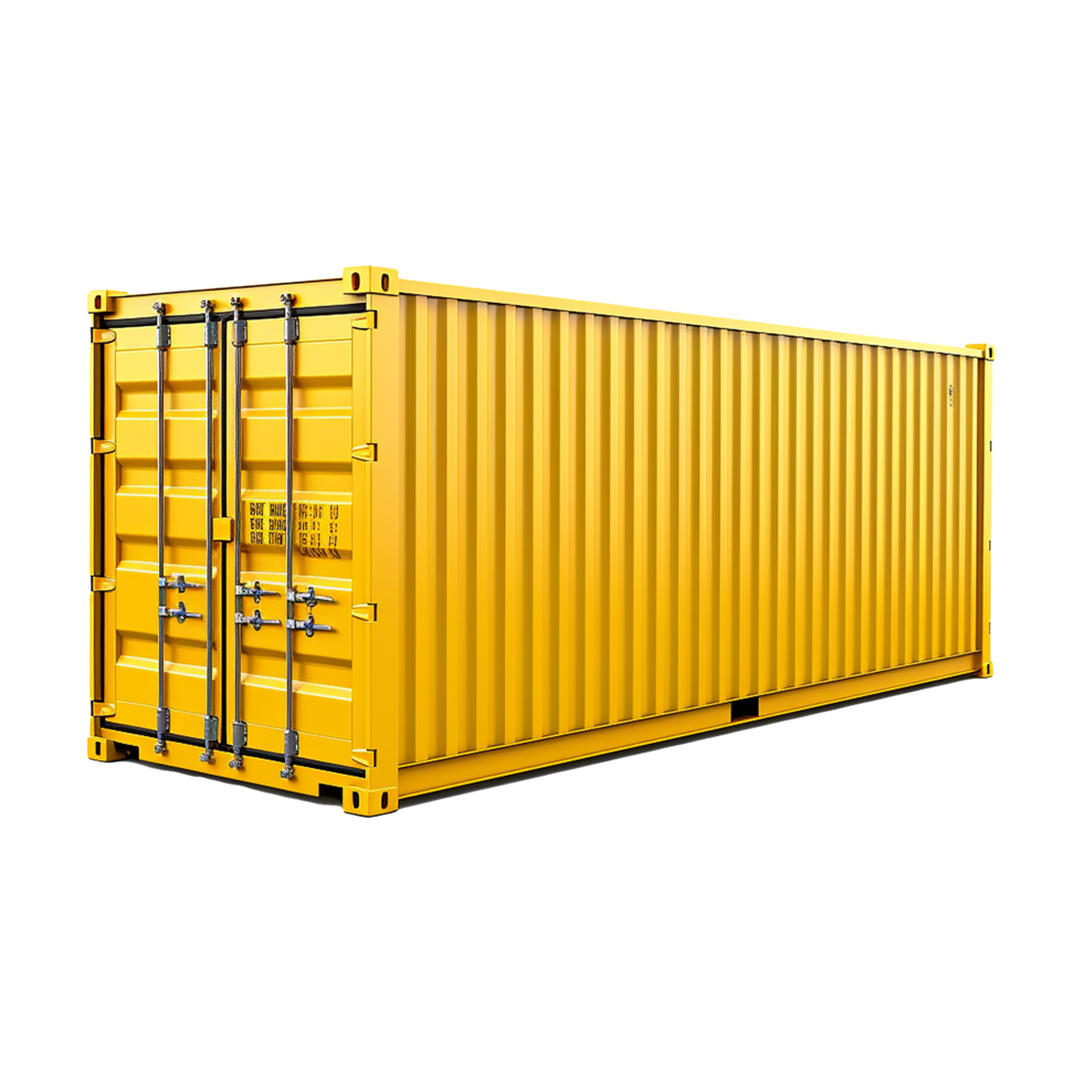 AI generated Shipping container isolated on transparent background png