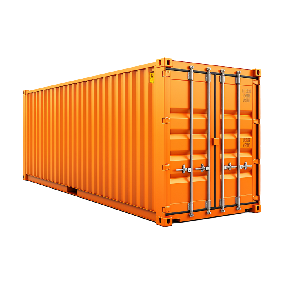 AI generated Shipping container isolated on transparent background png