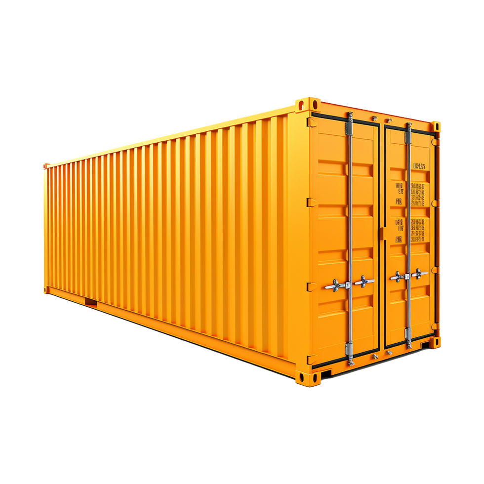 AI generated Shipping container isolated on transparent background png