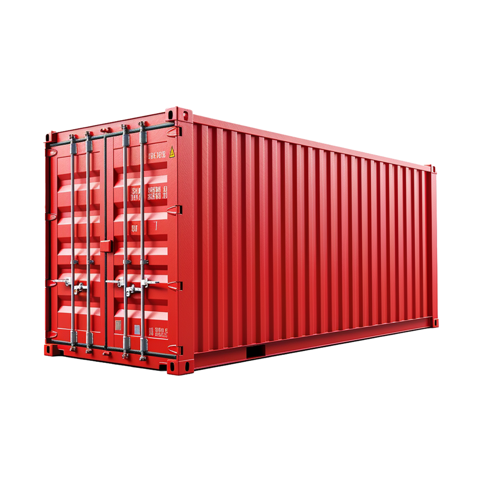 AI generated Shipping container isolated on transparent background png