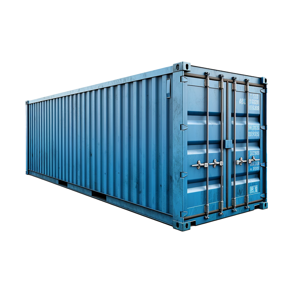 AI generated Shipping container isolated on transparent background png