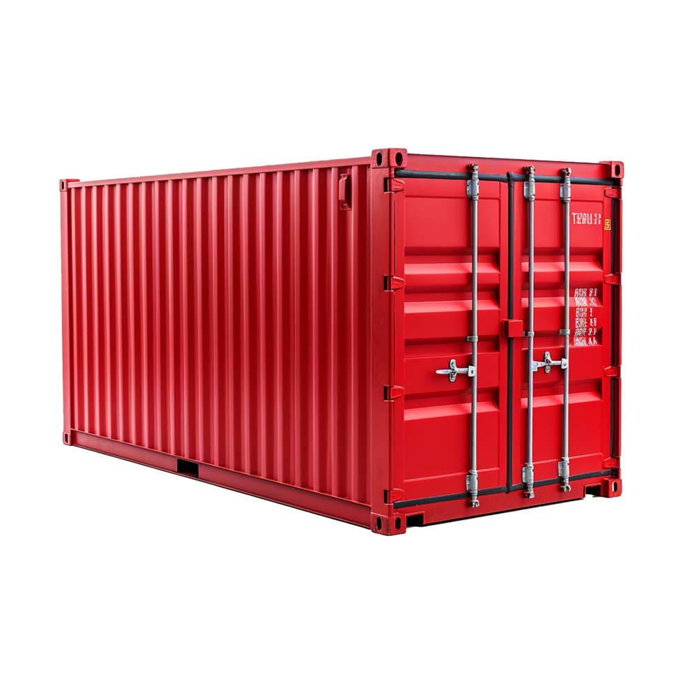 AI generated Shipping container isolated on transparent background png