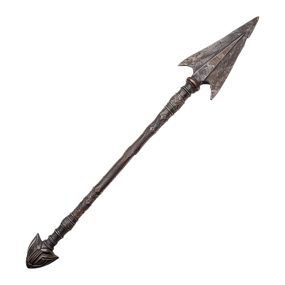 AI generated Ancient war spear isolated on transparent background png