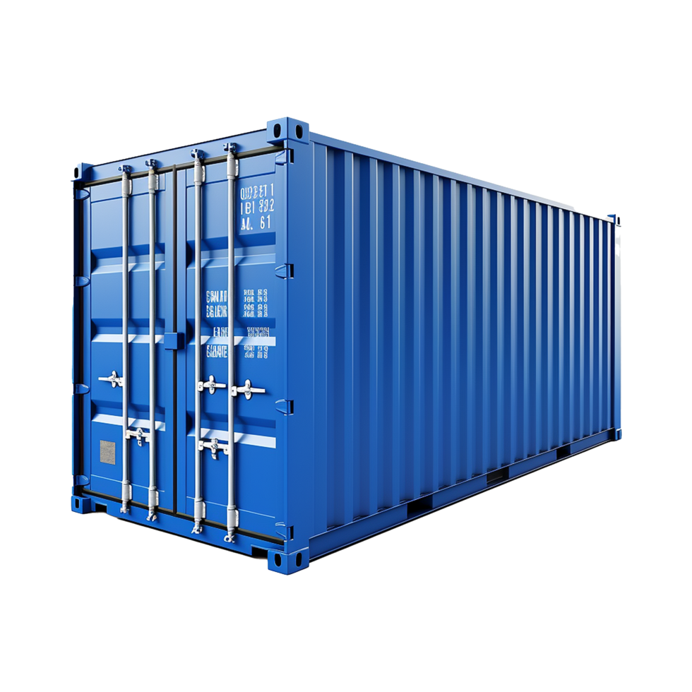 AI generated Shipping container isolated on transparent background png