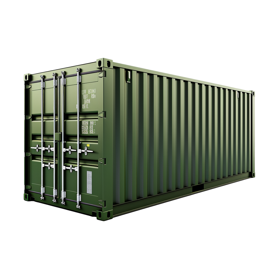 AI generated Shipping container isolated on transparent background png