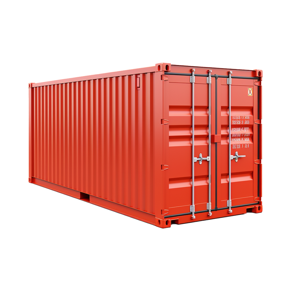 AI generated Shipping container isolated on transparent background png