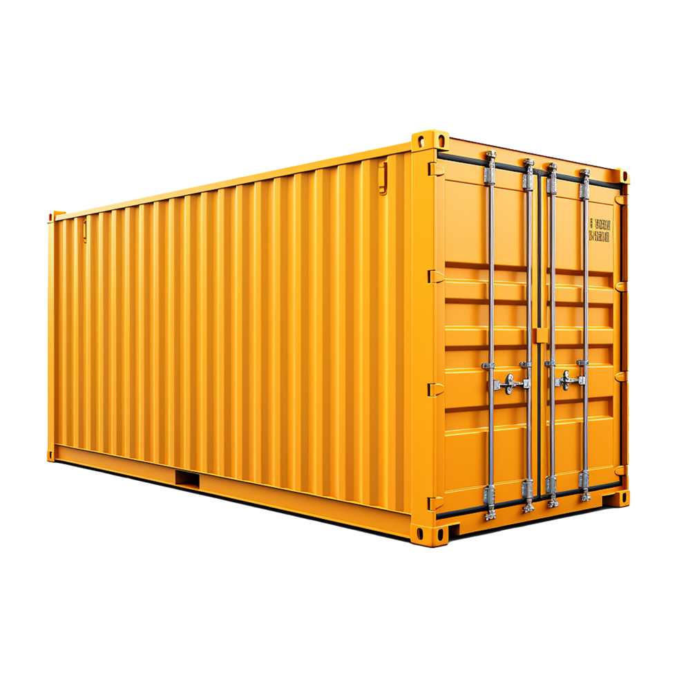 AI generated Shipping container isolated on transparent background png