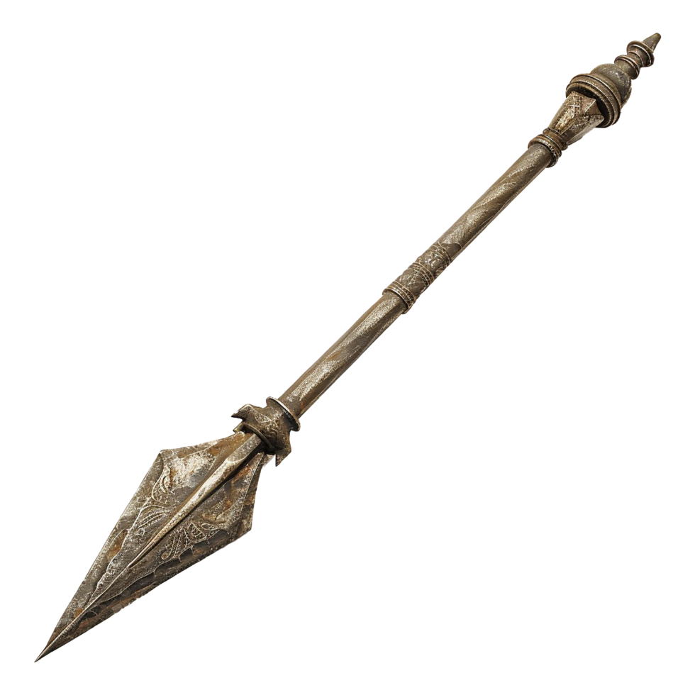 AI generated Ancient war spear isolated on transparent background png