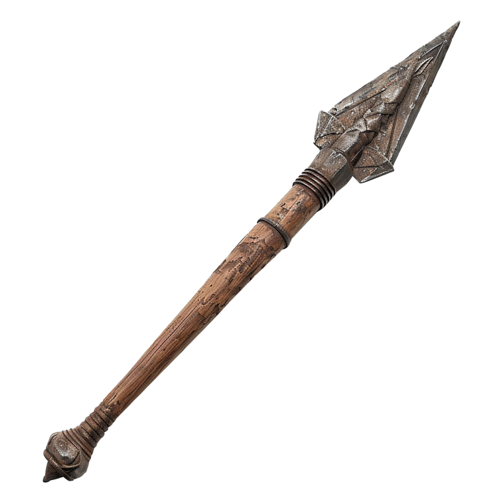 AI generated Ancient war spear isolated on transparent background png