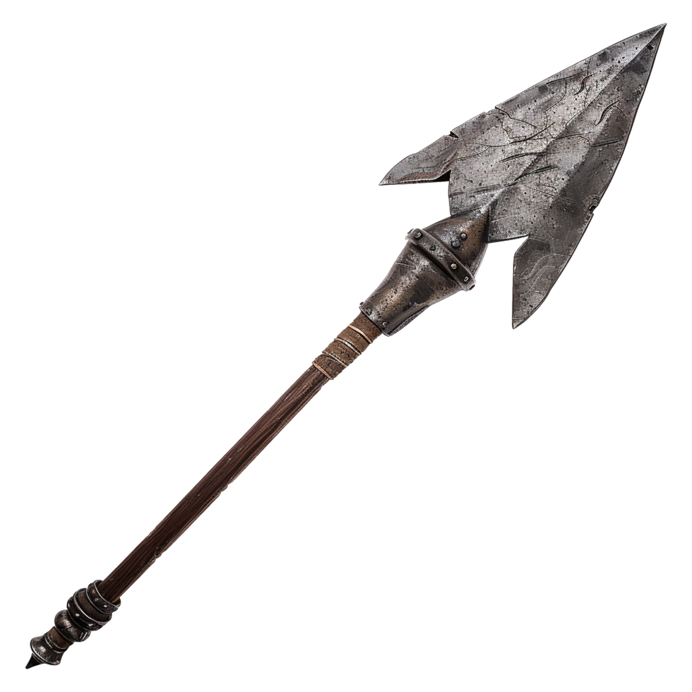 AI generated Ancient war spear isolated on transparent background png