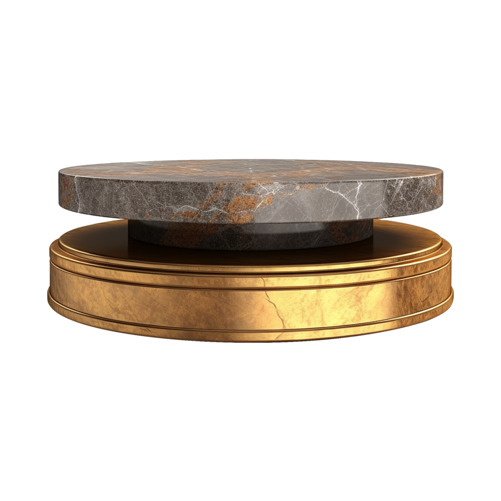 AI generated Marble podium 3d realistic render with transparent background png
