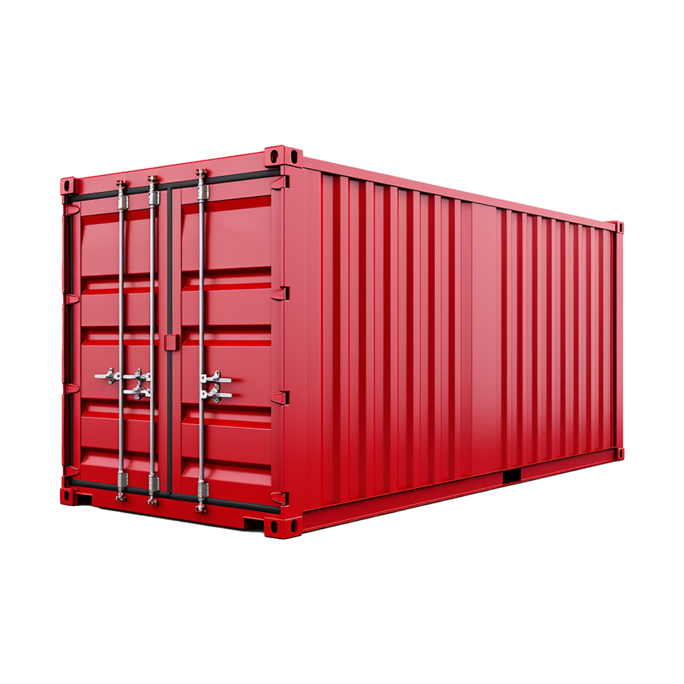 AI generated Shipping container isolated on transparent background png