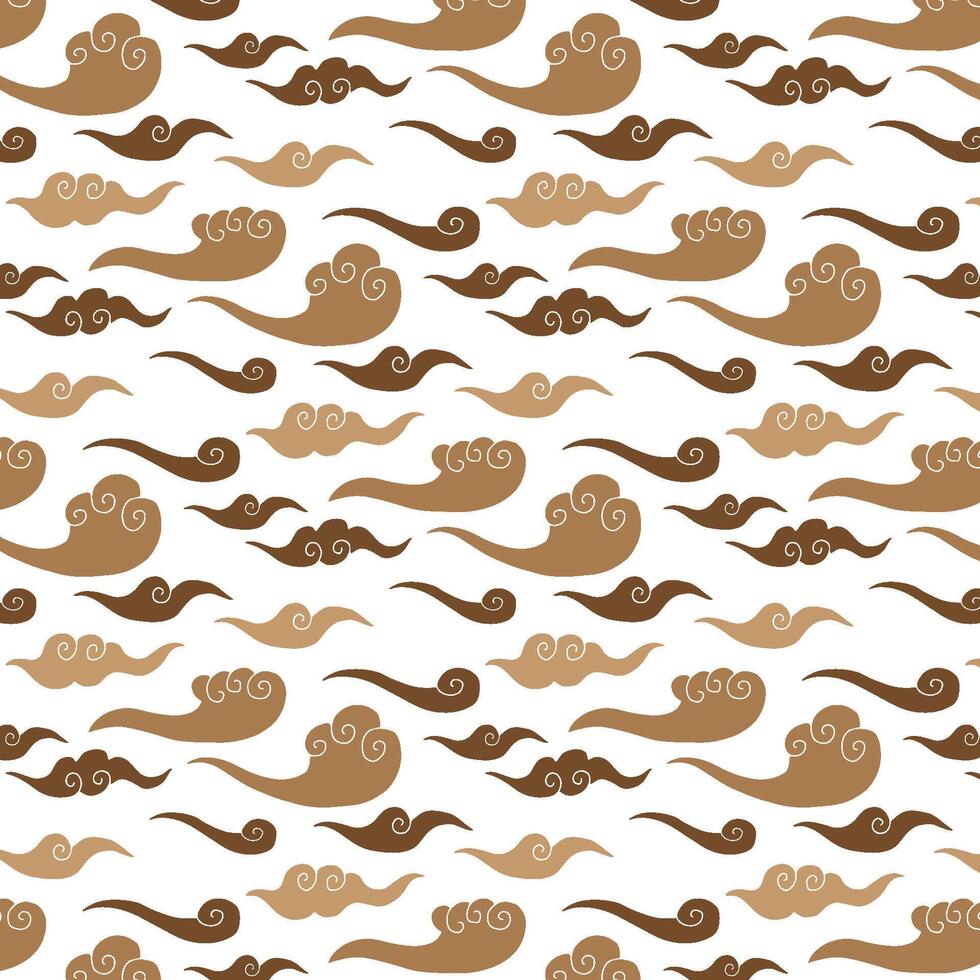 Pattern Template Seamless Asian Cloud Background vector