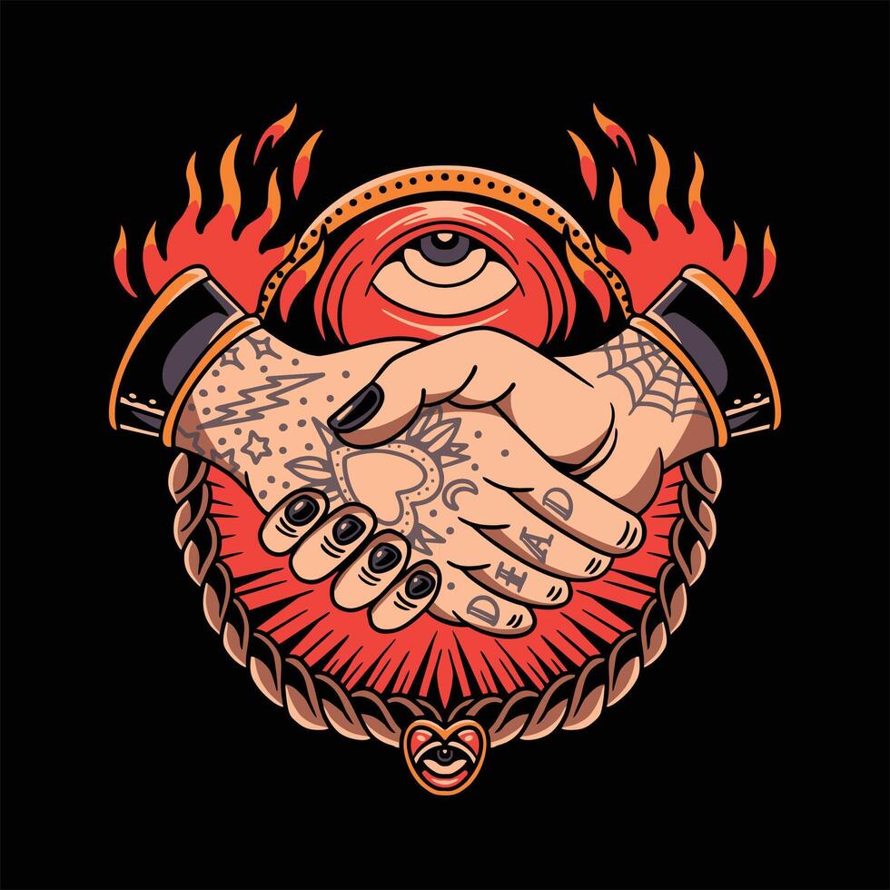 the deal tattoo vector design