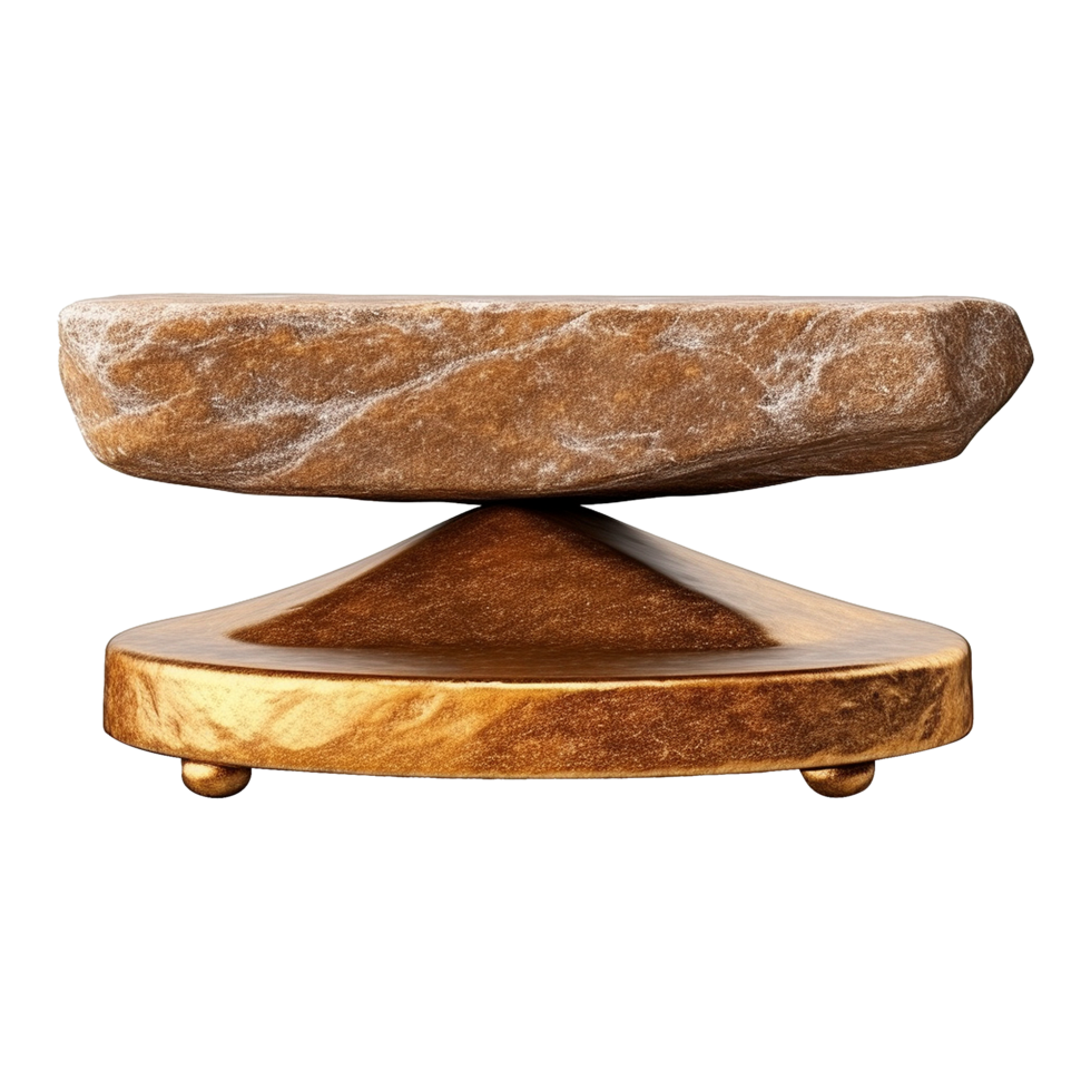 AI generated Marble podium 3d realistic render with transparent background png