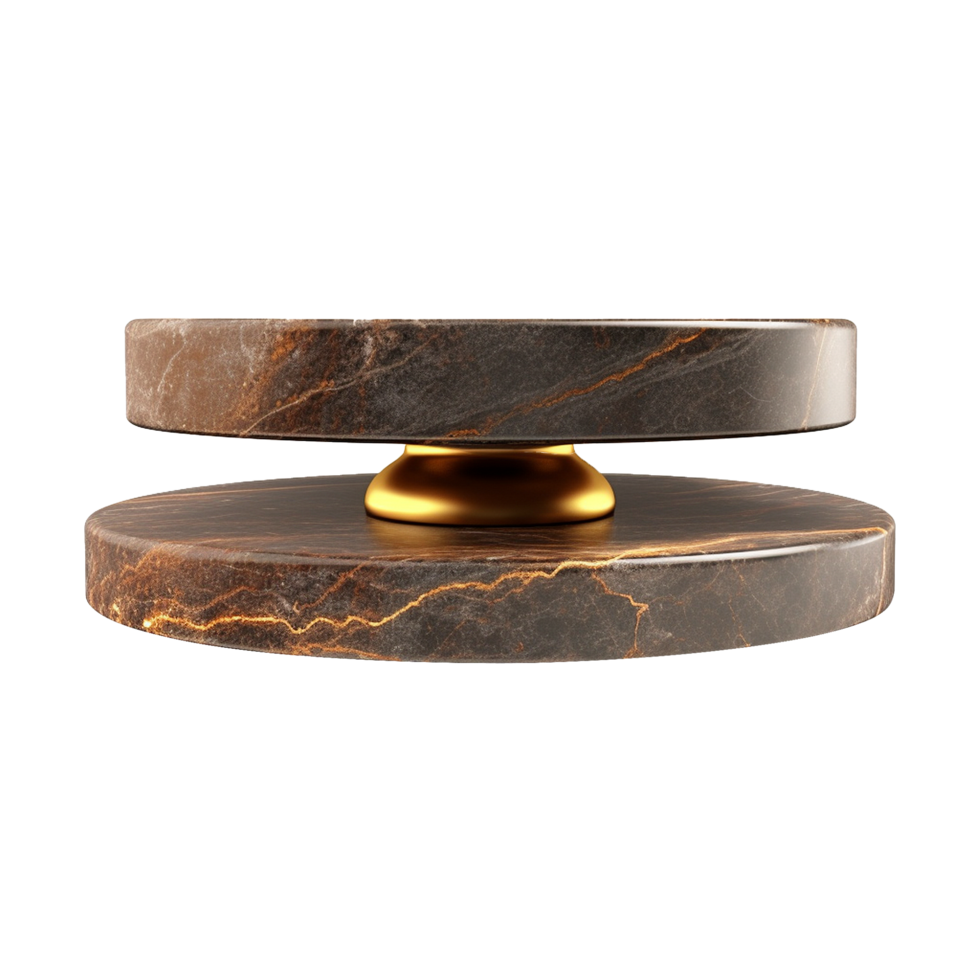 AI generated Marble podium 3d realistic render with transparent background png