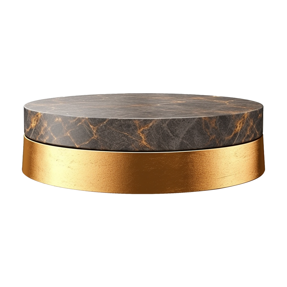AI generated Marble podium 3d realistic render with transparent background png