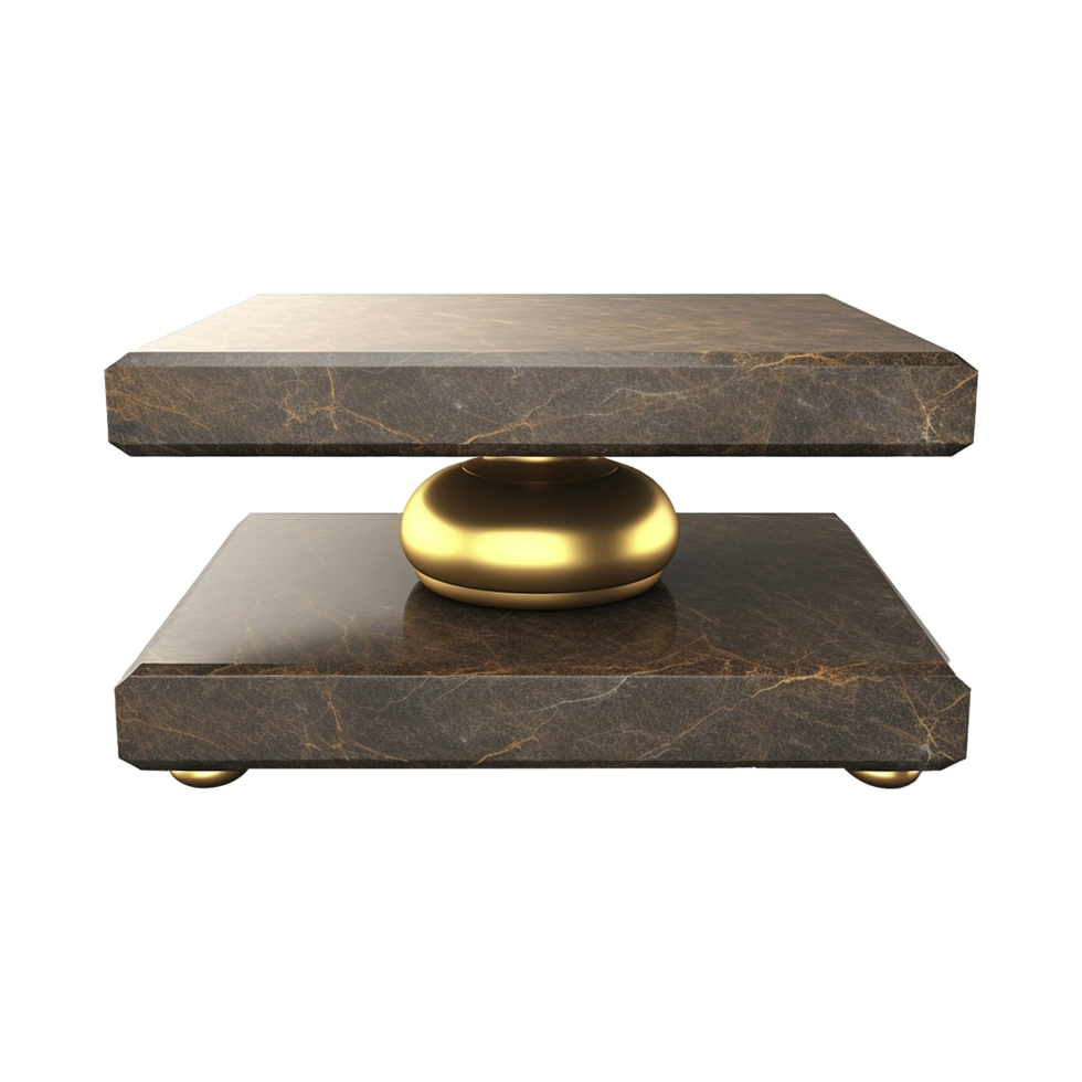 AI generated Marble podium 3d realistic render with transparent background png