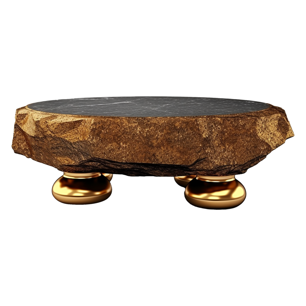 AI generated Marble podium 3d realistic render with transparent background png