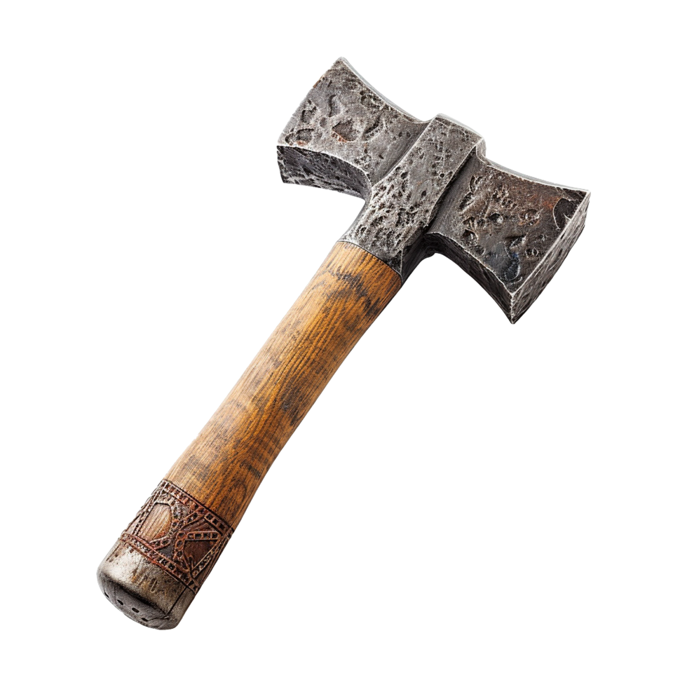 AI generated Rusty metal sledge hammer isolated on transparent background png