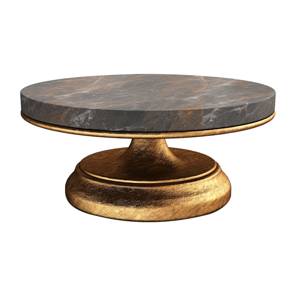AI generated Marble podium 3d realistic render with transparent background png