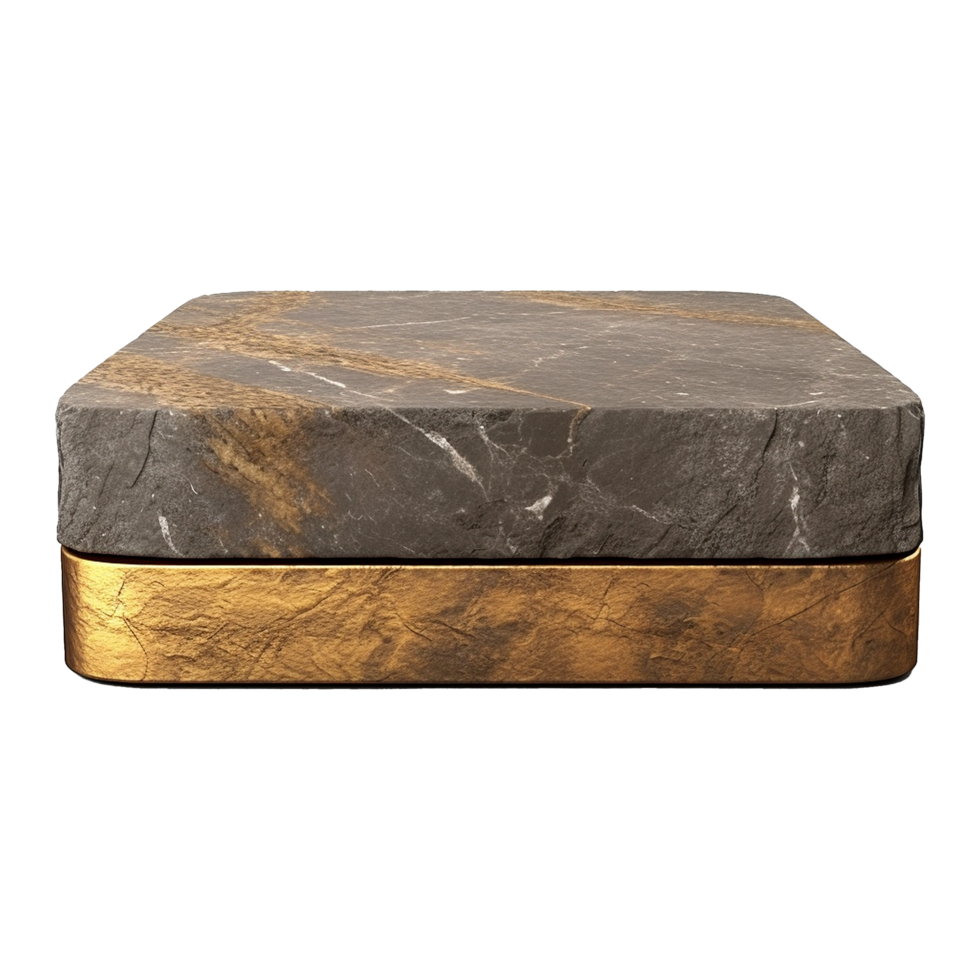 AI generated Marble podium 3d realistic render with transparent background png