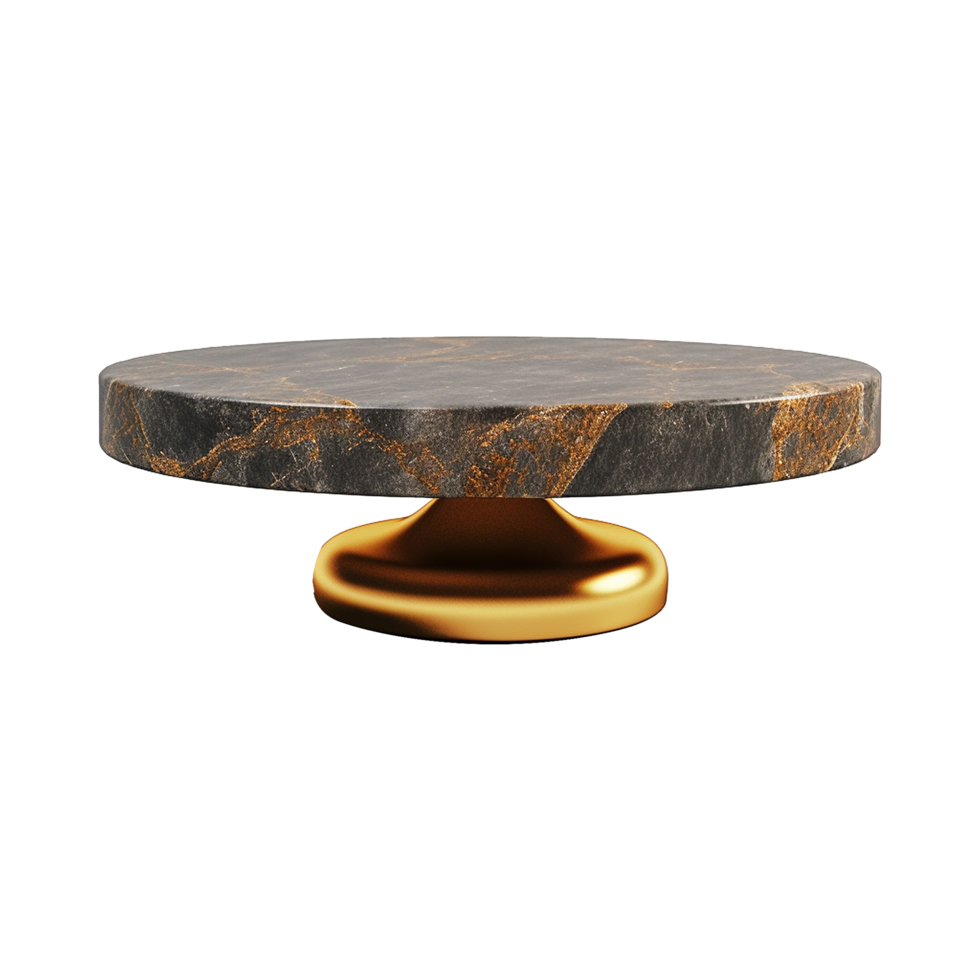 AI generated Marble podium 3d realistic render with transparent background png