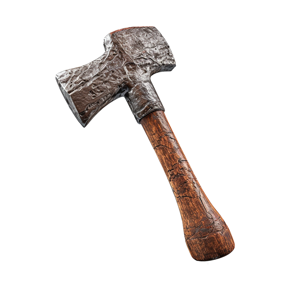 AI generated Rusty metal sledge hammer isolated on transparent background png