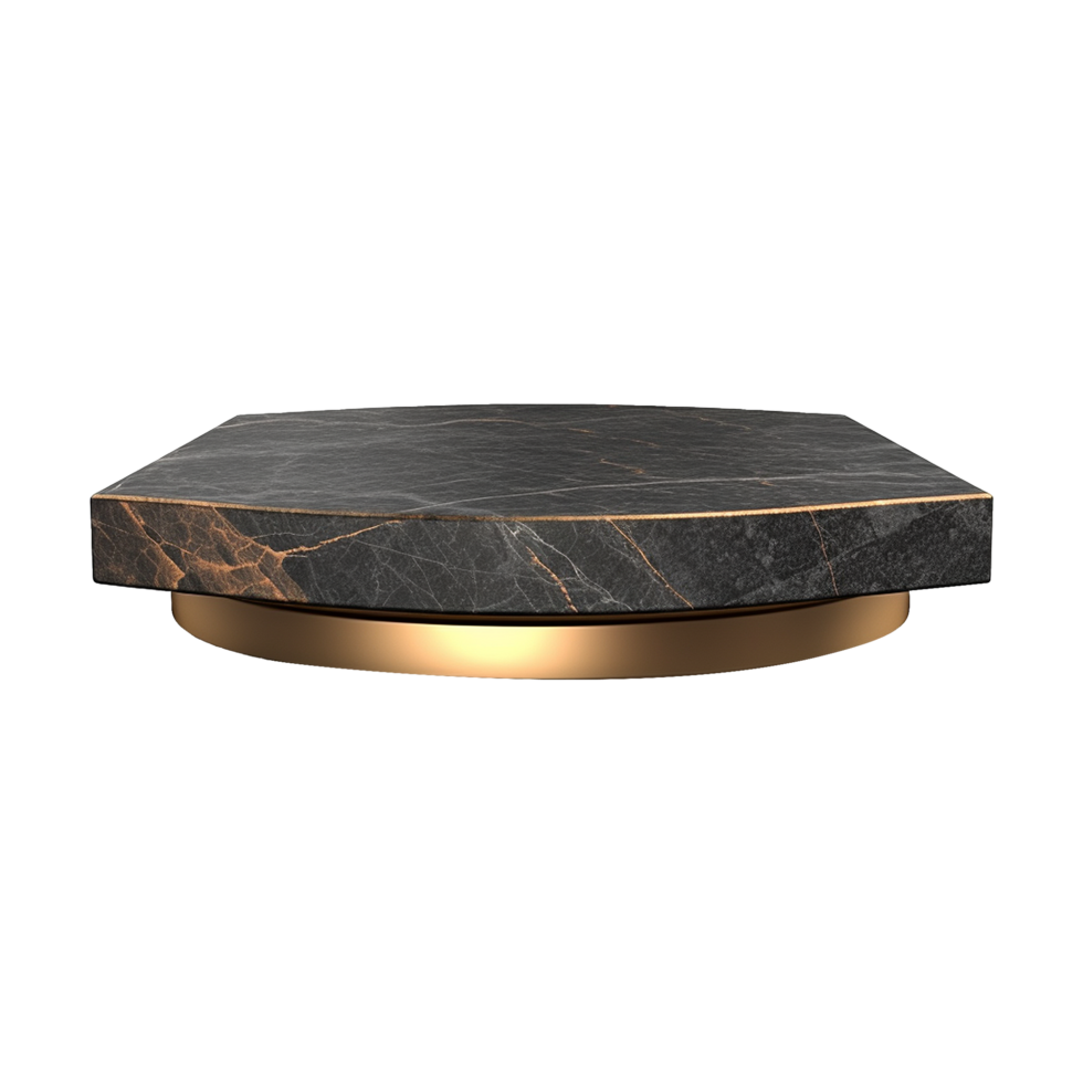 AI generated Marble podium 3d realistic render with transparent background png