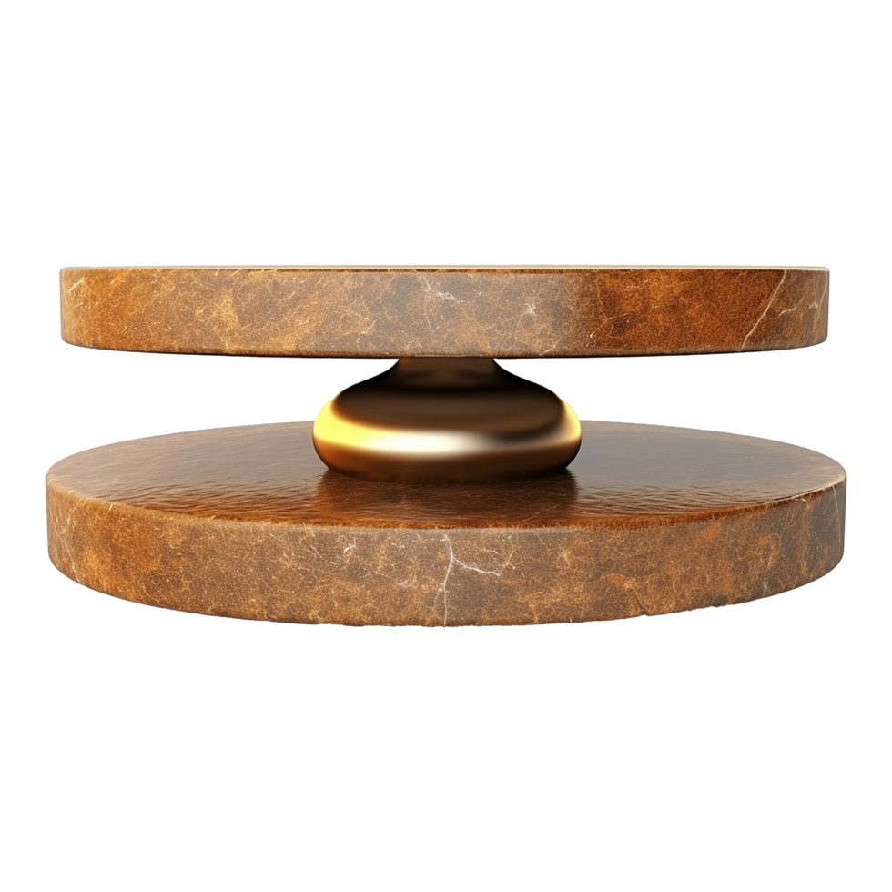 AI generated Marble podium 3d realistic render with transparent background png