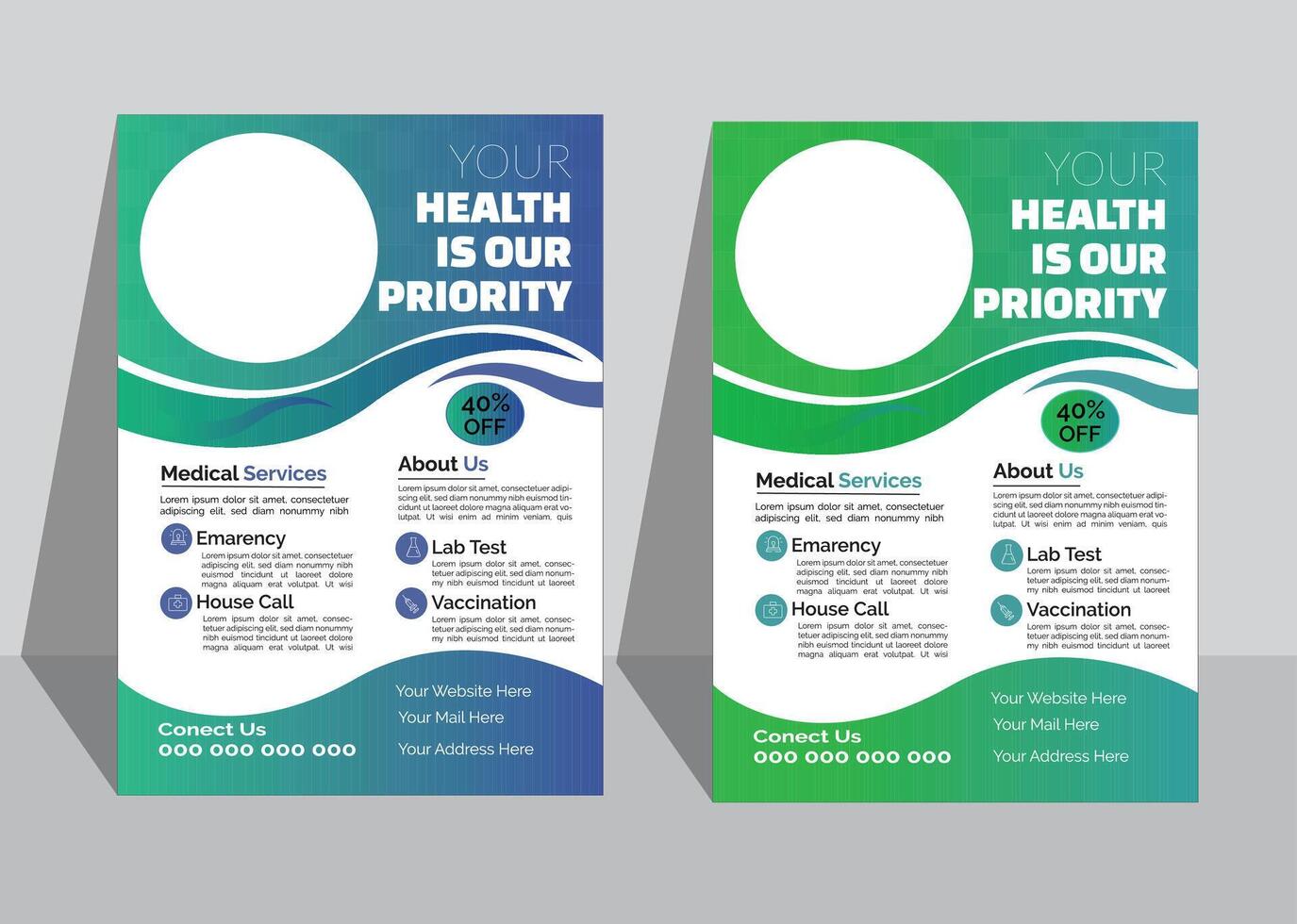 Modern Corporate Flyer Design Template vector