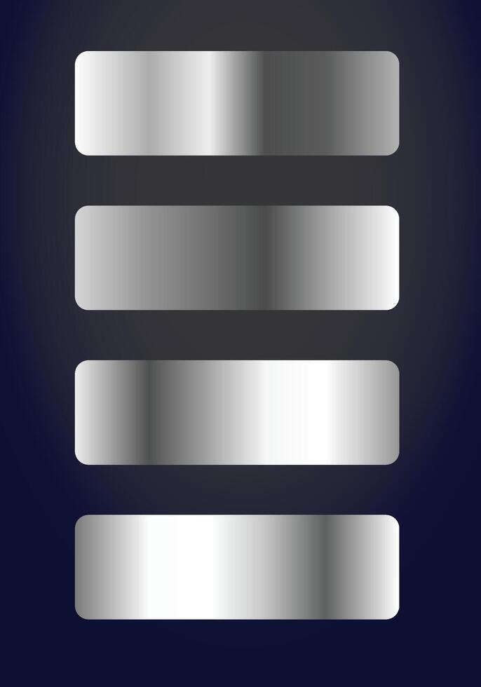 Collection of silver gradient palette background vector