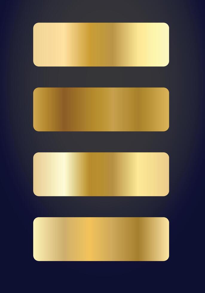Collection of gold gradient palette background vector