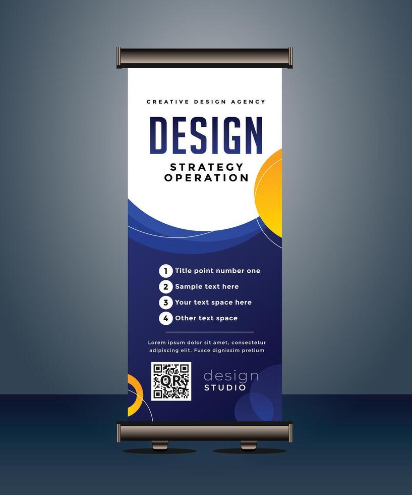 corporate business roll up banner standee pull up banner x banner template vector