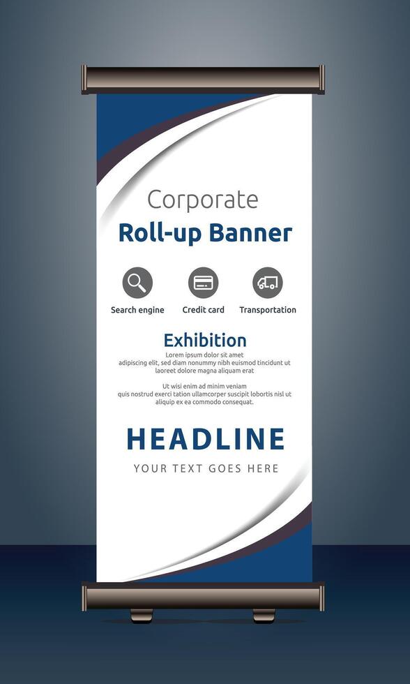 vector rollup banners template with business presentation design template