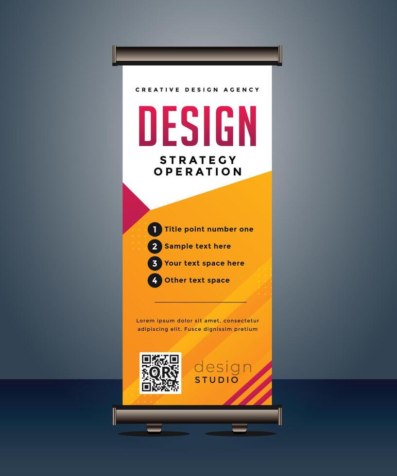 corporate business roll up banner standee pull up banner x banner template vector