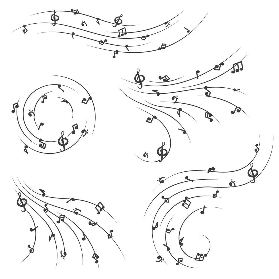 musical notes vector