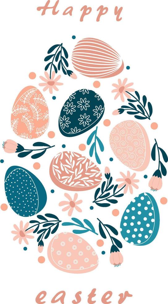 easter eggs is egg shape vector