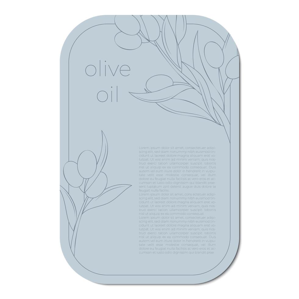 olive label template vector