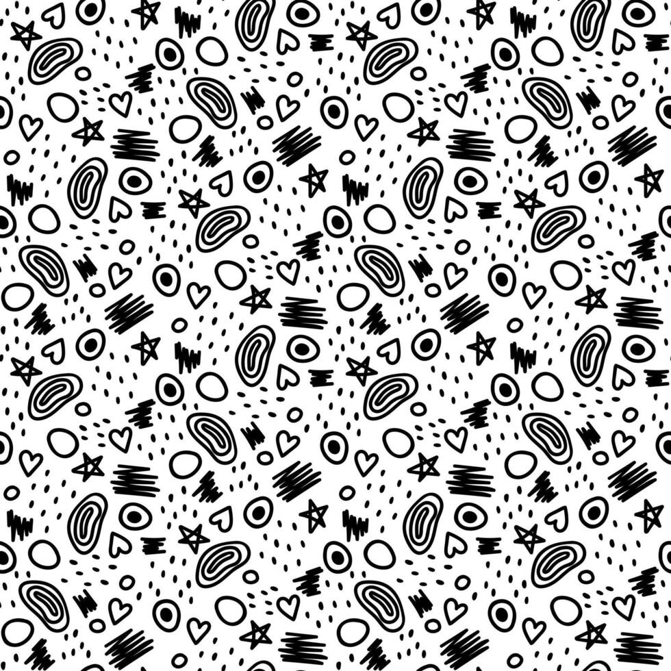 doodle seamless pattern vector