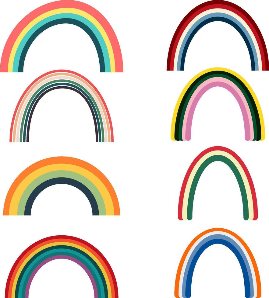 vistoso arcoiris conjunto vector