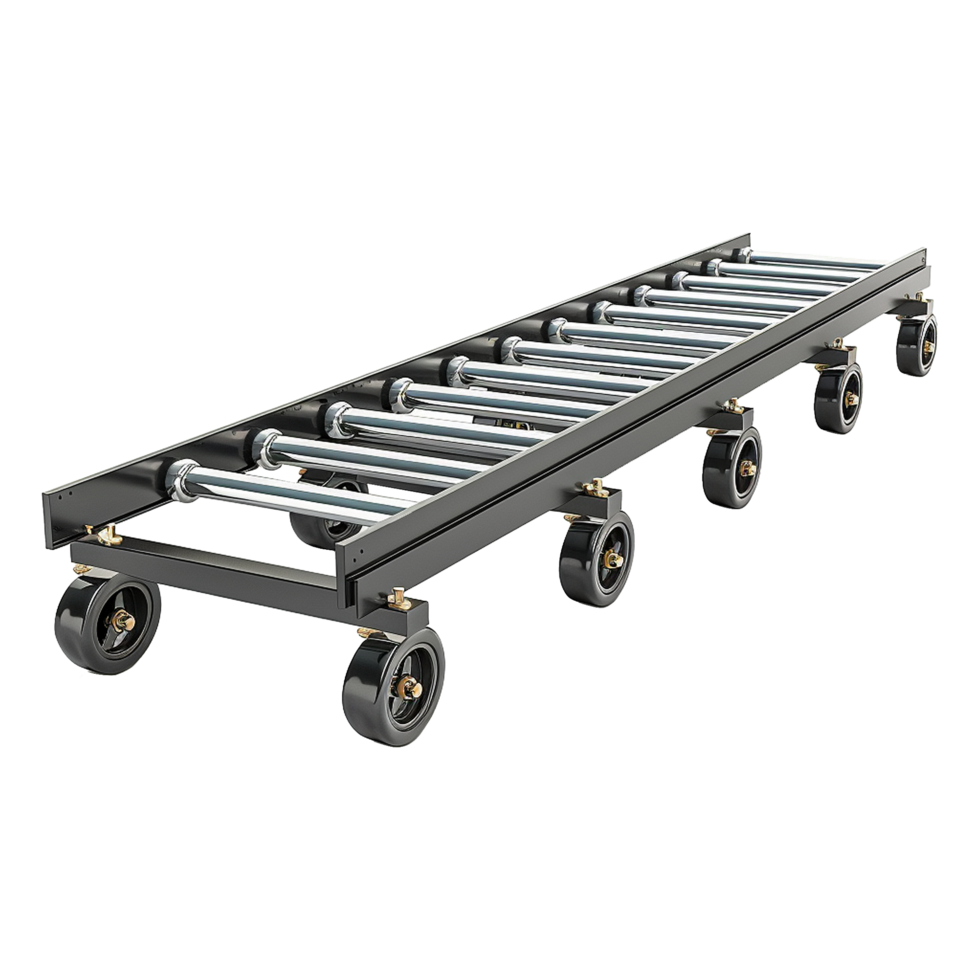 AI generated Roller conveyor png isolated on transparent background